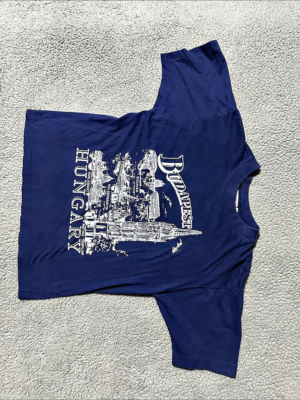 Matheus Budapest Hungary Graphic Tee in Blue